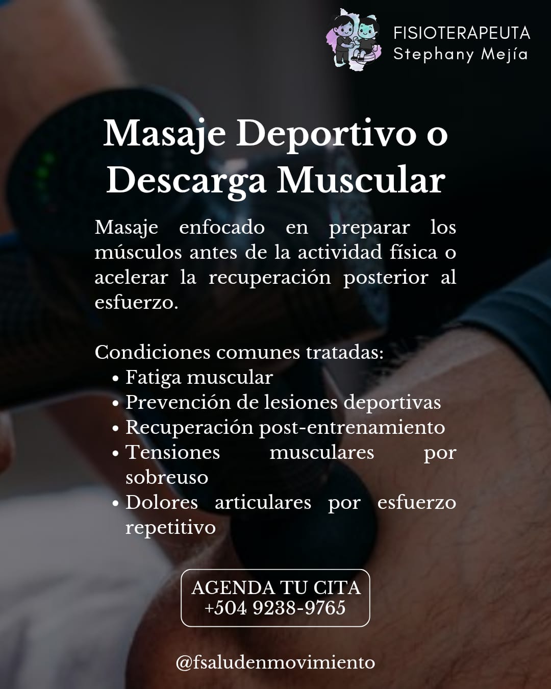Masaje deportivo o descarga muscular