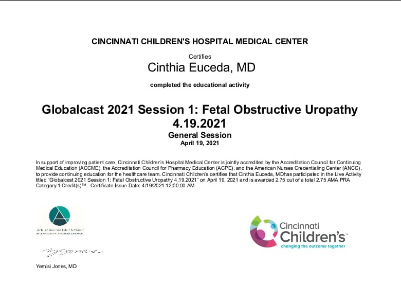Globalcast 2021 Session 1: Fetal Obstructive Uropathy